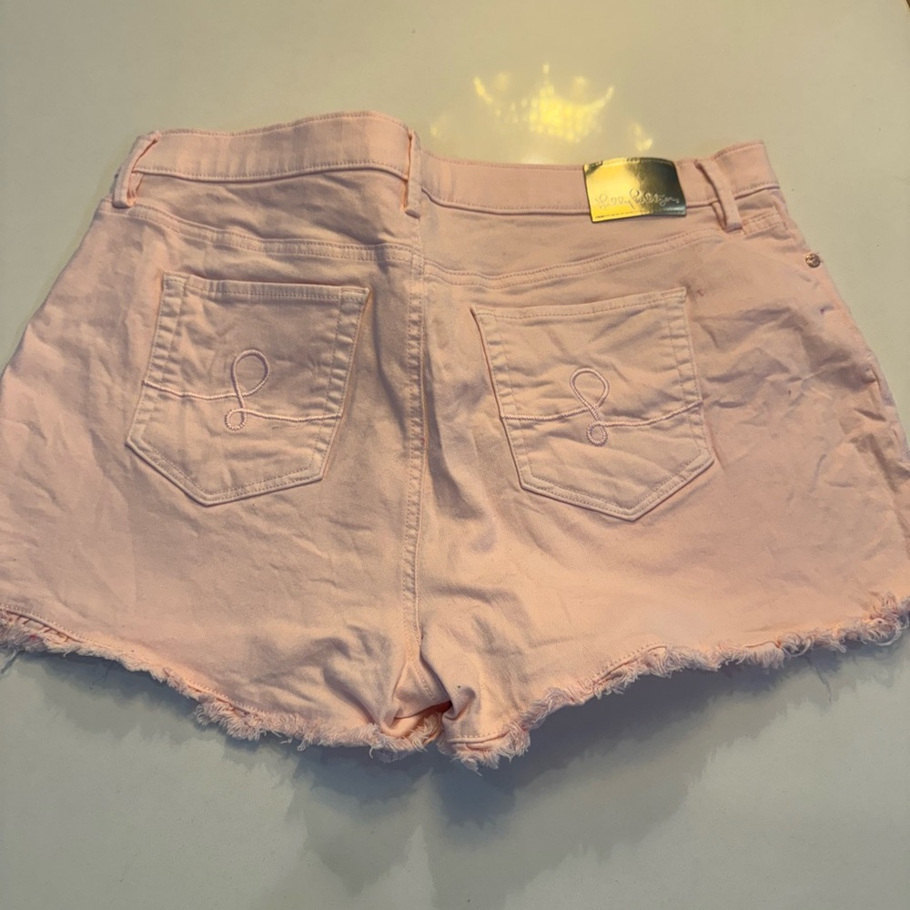 Lilly Pulitzer pink denim shorts - Picture 3 of 5